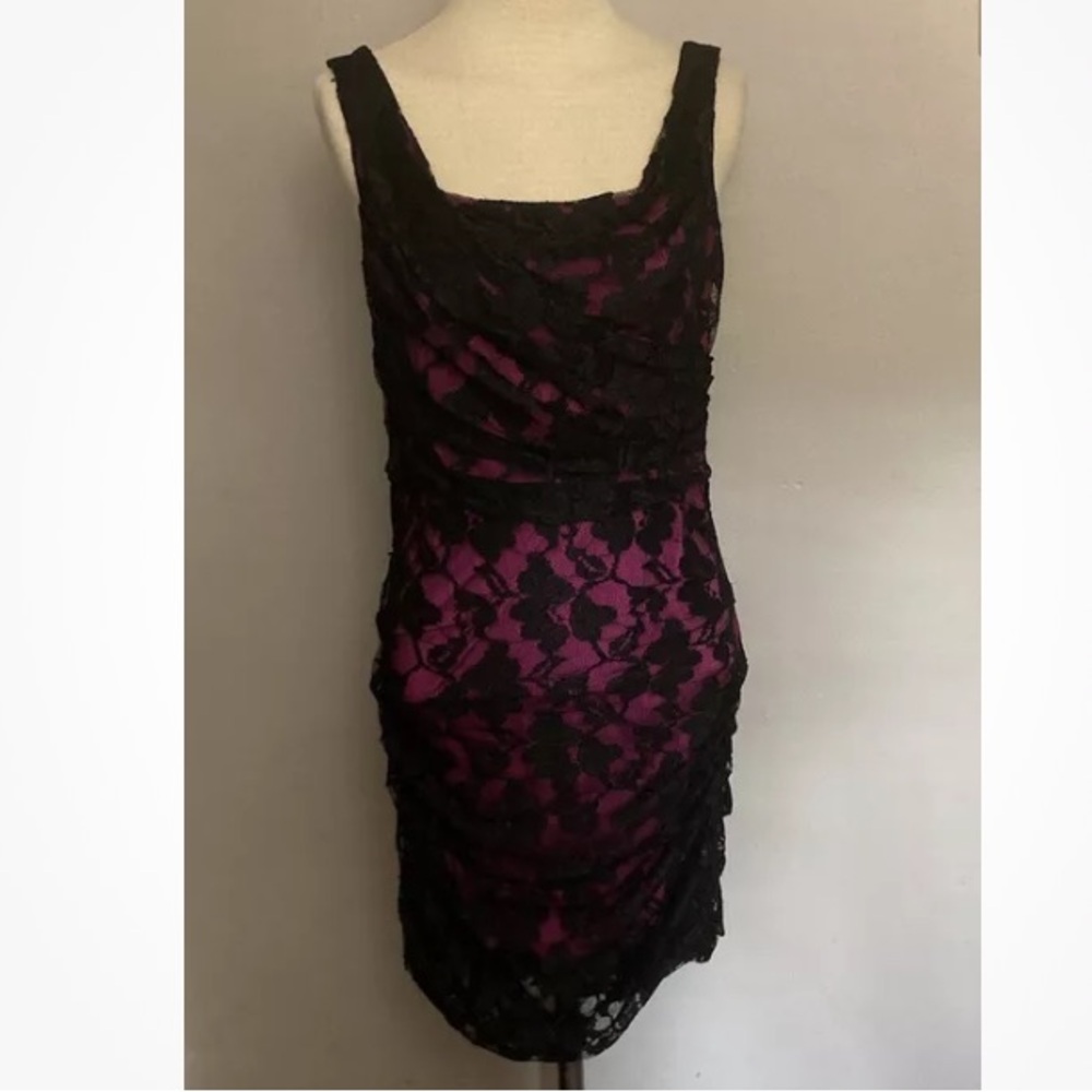 5-1 Express Black lace Dress 8 Bodycon party Fancy NWT
